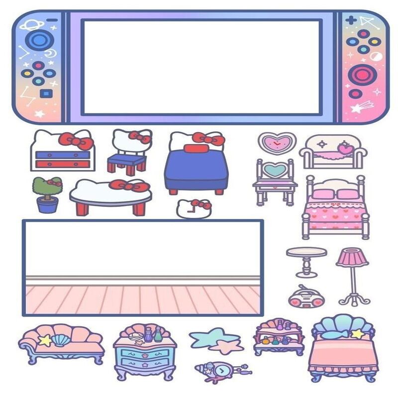 kuromi paper doll house