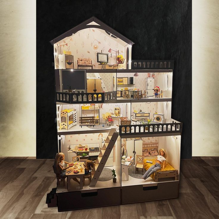 wooden doll house