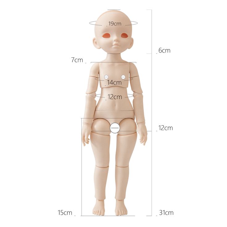 1/4 bjd doll size