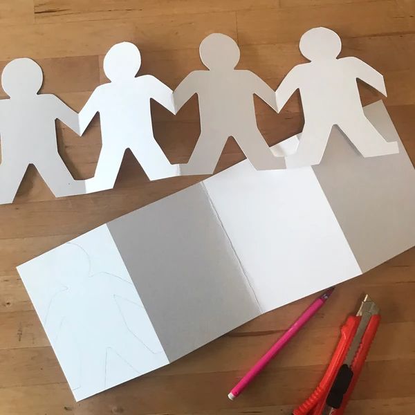 how to make paper doll chain