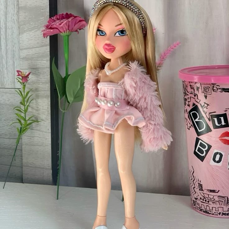 doll head with hair