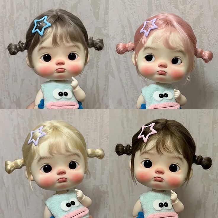 doll head with hair