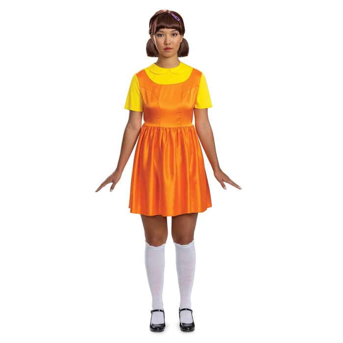squid game doll costume